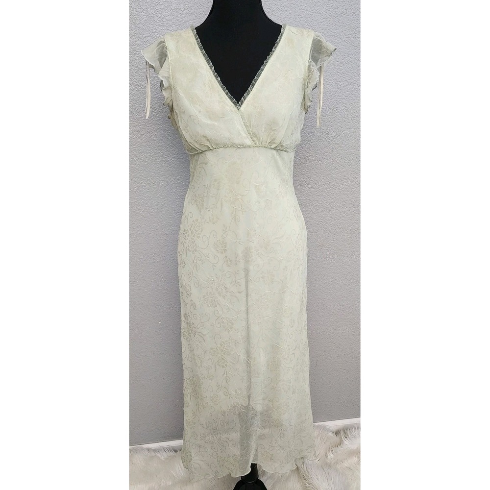 Y2K Speechless Babydoll Dress Sz 9 Asymmetrical Fairy Green Pastel Midi Coquette